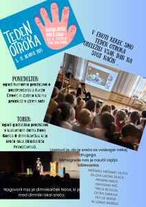 Plakat: teden otroka v Enoti kekec prvi